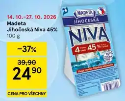 Tesco Madeta Jihočeská Niva 45% 100 g nabídka
