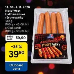 Tesco Maso West Halloweenské sýrové párky nabídka