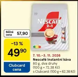 Tesco NESCAFÉ Instantní káva nabídka