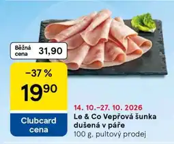 Tesco Le&Co Vepřová šunka dušená v páře nabídka