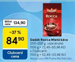 Tesco Dadák Rocca Mletá káva nabídka