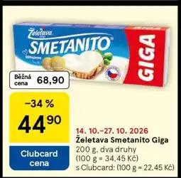 Tesco Želetava Smetanito GIGA nabídka