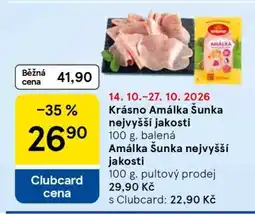 Tesco KRÁSNO AMÁLKA, ŠUNKA NEJVYŠŠÍ JAKOSTI nabídka