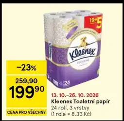 Tesco Kleenex Toaletní papír nabídka