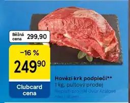 Tesco Hovězí krk podplečí nabídka