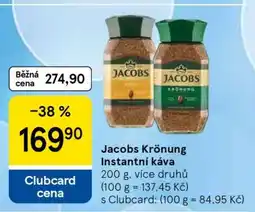Tesco Jacobs Krönung Instantní káva nabídka