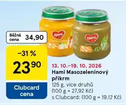 Tesco Hami masozeleninový příkrm nabídka
