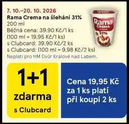 Tesco Rama Crema na Šlehání 31% nabídka