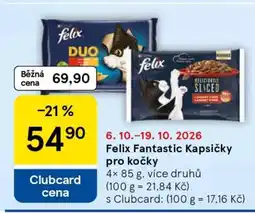 Tesco Felix Fantastic Kapsičky pro kočky nabídka