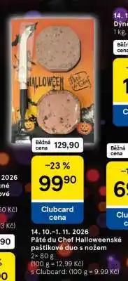 Tesco Pâté du Chef Halloweenské paštikové duo s nožem nabídka