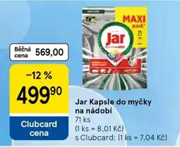Tesco Jar kapsle do myčky na nádobí nabídka
