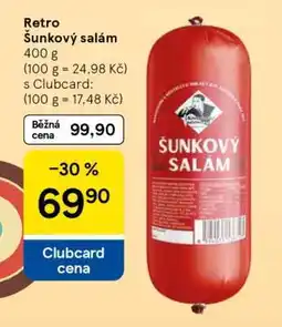 Tesco Retro Šunkový salám nabídka