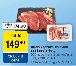Tesco Tesco Vepřová krkovice bez kosti plátky nabídka