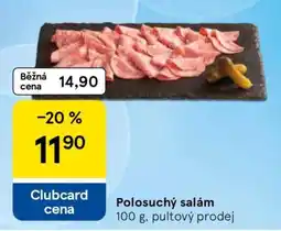 Tesco Polosuchý salám nabídka