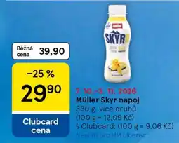 Tesco Müller skyr nápoj nabídka