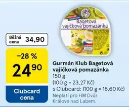 Tesco GURMÁN KLUB Bagetová vaječková pomazánka nabídka