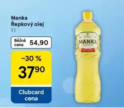 Tesco Manka Řepkový olej 1l nabídka