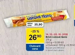 Tesco Brick Listové těsto nabídka