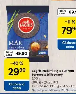 Tesco Lagris Mák mletý s cukrem termostabilizovaný nabídka
