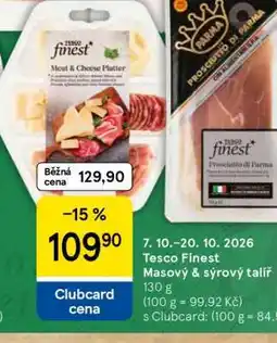 Tesco Tesco Finest Masový & sýrový talíř nabídka