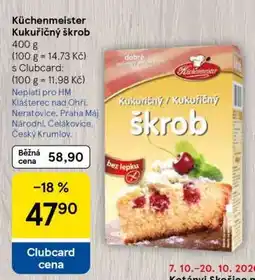 Tesco Küchenmeister Kukuřičný škrob nabídka