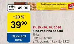 Tesco FINO Papír na pečení nabídka