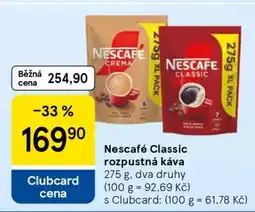 Tesco Nescafé Classic rozpustná káva nabídka