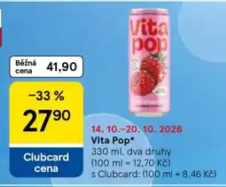 Tesco Vita Pop nabídka