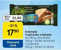 Tesco Kolonáda Trojhránky a Oplatky nabídka