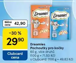 Tesco Dreamies pochoutky pro kočky nabídka