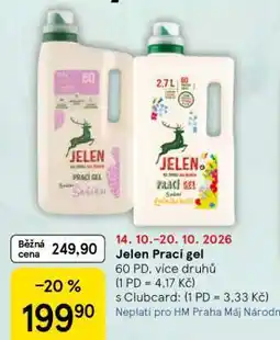 Tesco Jelen prací gel nabídka