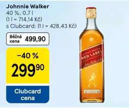 Tesco Johnnie Walker nabídka