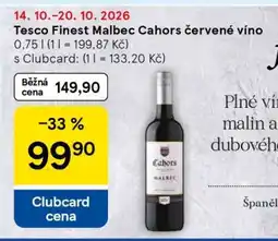 Tesco Tesco Finest Malbec Cahors červené víno nabídka