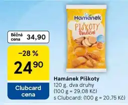 Tesco Hamánek Piškoty nabídka