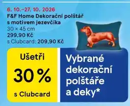 Tesco F&F Home Dekorační polštář s motivem jezevčíka nabídka
