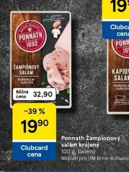 Tesco Ponnath Žampionový salám krájený nabídka
