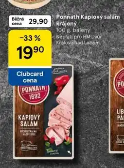 Tesco Ponnath Kapiový salám krájený nabídka