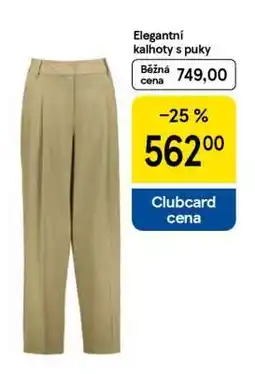 Tesco Elegantní kalhoty s puky nabídka