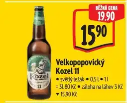 Albert Velkopopovický Kozel 11 nabídka