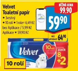 Albert Velvet Toaletní papír nabídka