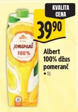 Albert Albert 100% džus pomeranč nabídka