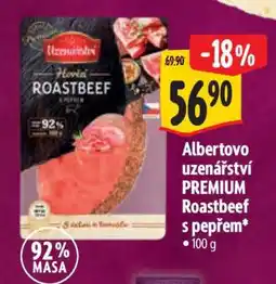 Albert Albertovo uzenářství PREMIUM Roastbeef s pepřem nabídka