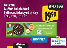 Albert Delicata Mléčná čokoládová tyčinka s lískovými oříšky nabídka