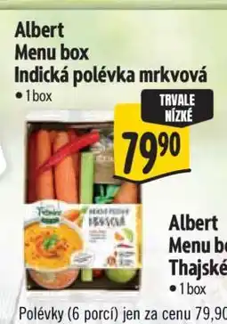 Albert Albert Menu box Indická polévka mrkvová nabídka