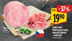 Albert Česká chuť Mistrovská šunka nejvyšší jakosti - vepřová nabídka