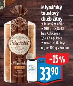 Albert Mlynářský Toustový chléb žitný nabídka