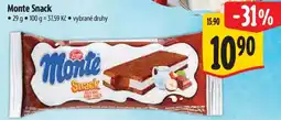 Albert Monte snack nabídka