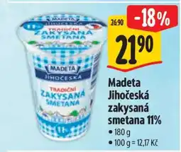 Albert Madeta Jihočeská zakysaná smetana 11% nabídka