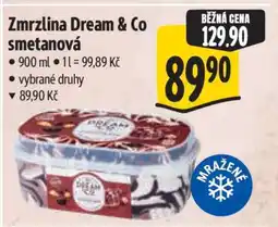 Albert Zmrzlina Dream & Co. smetanová nabídka