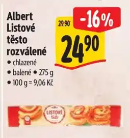 Albert Albert Listové těsto rozválené nabídka